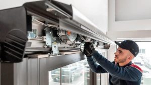 High traffic entrance door system built for heavy duty cycles
